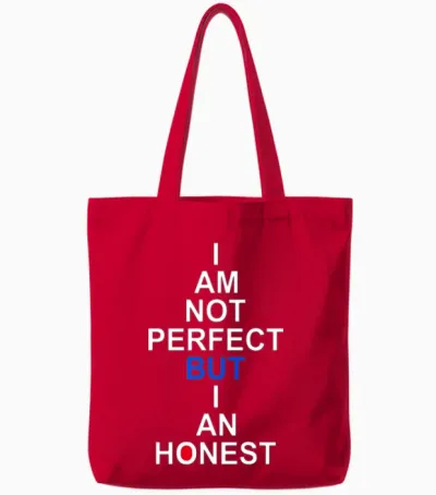 The Perfect Man He's Quiet He's Sweet Tote Bags - Red