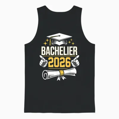 Bachelor Gift Congratulations Bac 2026 Diploma Bachelor Unisex Tank Top - Black