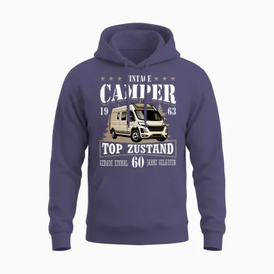 60. Geburtstag Wohnmobil Kastenwagen Camper Camping Unisex Hoodie - Heather Sport Dark Navy