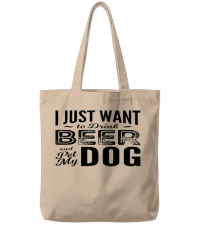 Funny Dog , Dog Dad , Mens Dog , Gift for Dog Love Tote Bags - Natural