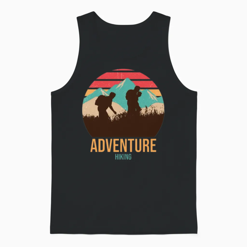 Adventure Hiking & Outdoors Gift Unisex Tank Top in Black
