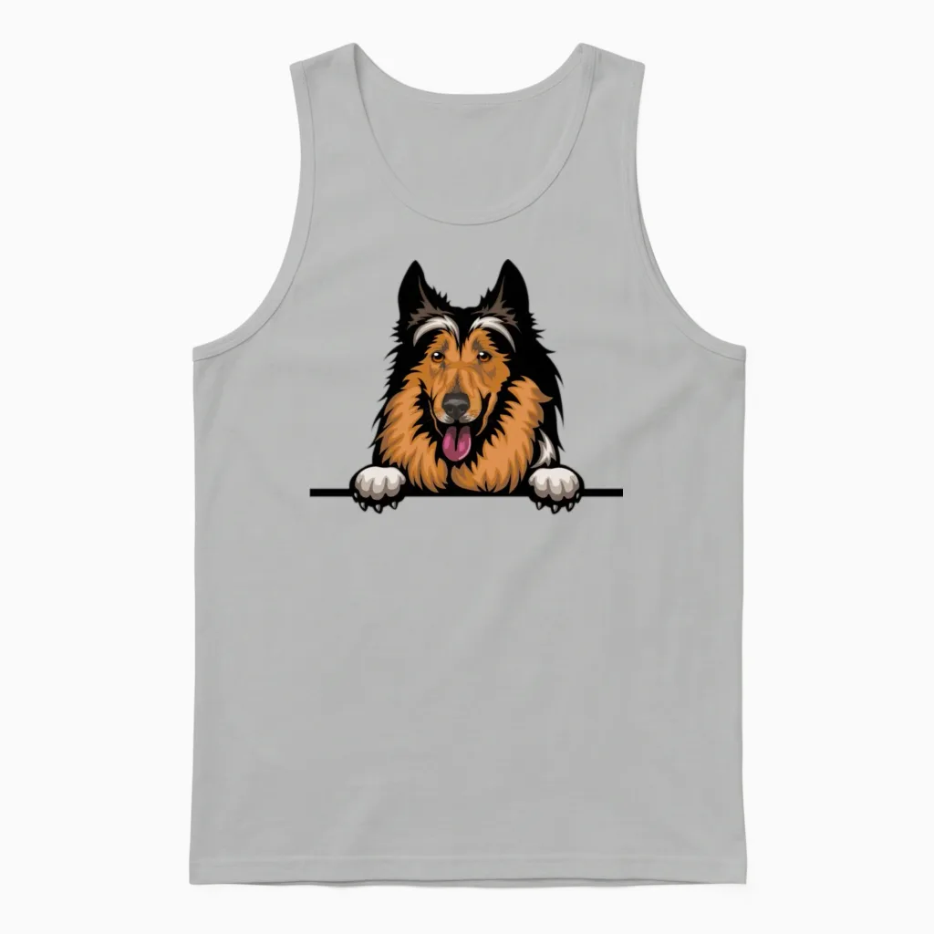 Collie Dog Lovers Gift Unisex Tank Top in Ash