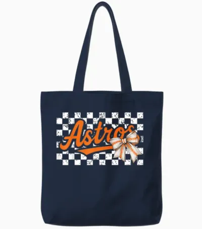 Retro Houston Last Name Pride Personalized Funny Outfits Tote Bags - Navy