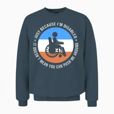 Wheelchair Bound Humor Disabled Person Unisex Sweatshirt - Dark Heather