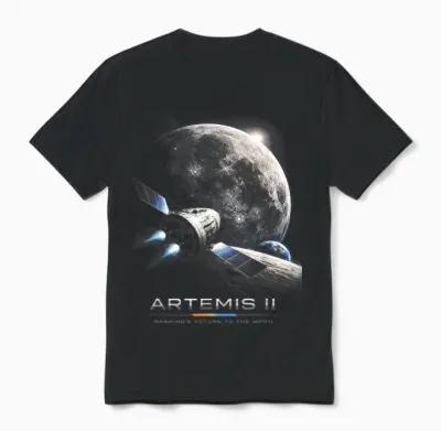 Artemis 2026 Raketenstart Mission Zum Mond Artemis 2 Unisex T-Shirt - Black