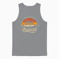 Limited Edition Original 1981 Vintage 45. Geburtstag Mann Unisex Tank Top in Sport Grey - 1