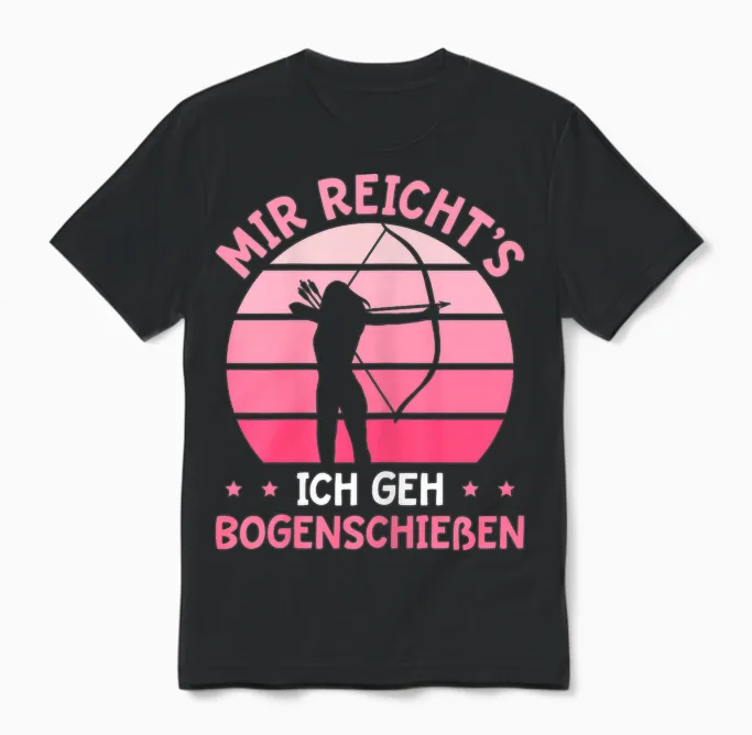Damen Bogenschießen Schützenverein Bogensport Schützin Unisex T-Shirt in Black