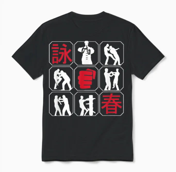 Wing Tsun Unisex T-Shirt in Black
