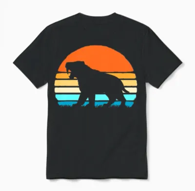 Sabertooth Tiger Unisex T-Shirt - Black