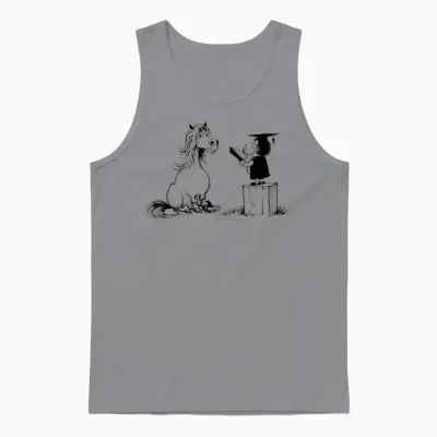 Thelwell Pony Learning at School Teacher Unisex Tank Top - Sport Grey