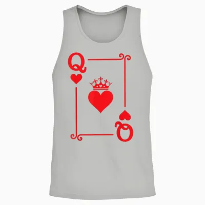 Queen Hearts Card Costume - Playing Cards - Queen of Hearts Unisex Tank Top - Ash