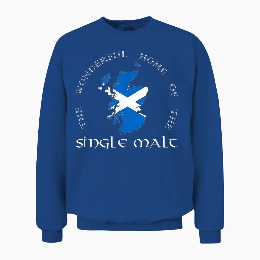 Home of the Single Malt Für Whiskey Liebhaber Und Genießer Unisex Sweatshirt in Royal