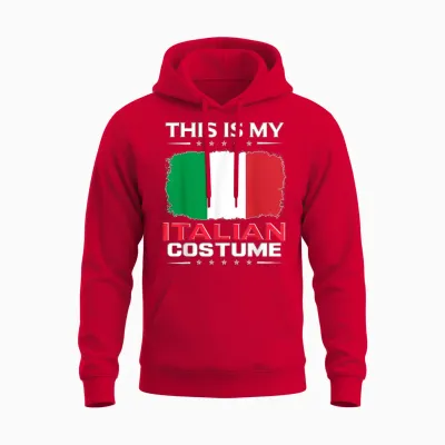 Das Ist Mein Italienisches Kostüm Italy T-Shirt, Black Unisex Hoodie - Red