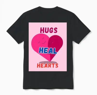 Hugs Unisex T-Shirt - Black