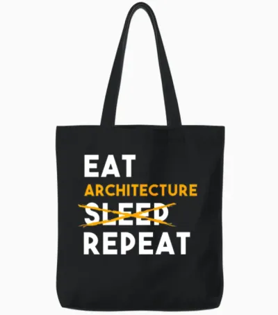 Architecture Student Funny Tote Bags - Black
