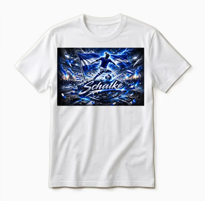 Schalke T- Shirt Gelsenkirchen Spruch Stadt Souvenir Fan Unisex T-Shirt in White
