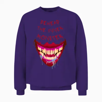 Monster Funny Cute Unisex Sweatshirt - Purple