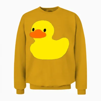 Cute Little Yellow Rubber Ducky Duck Graphic Unisex Sweatshirt - Gold