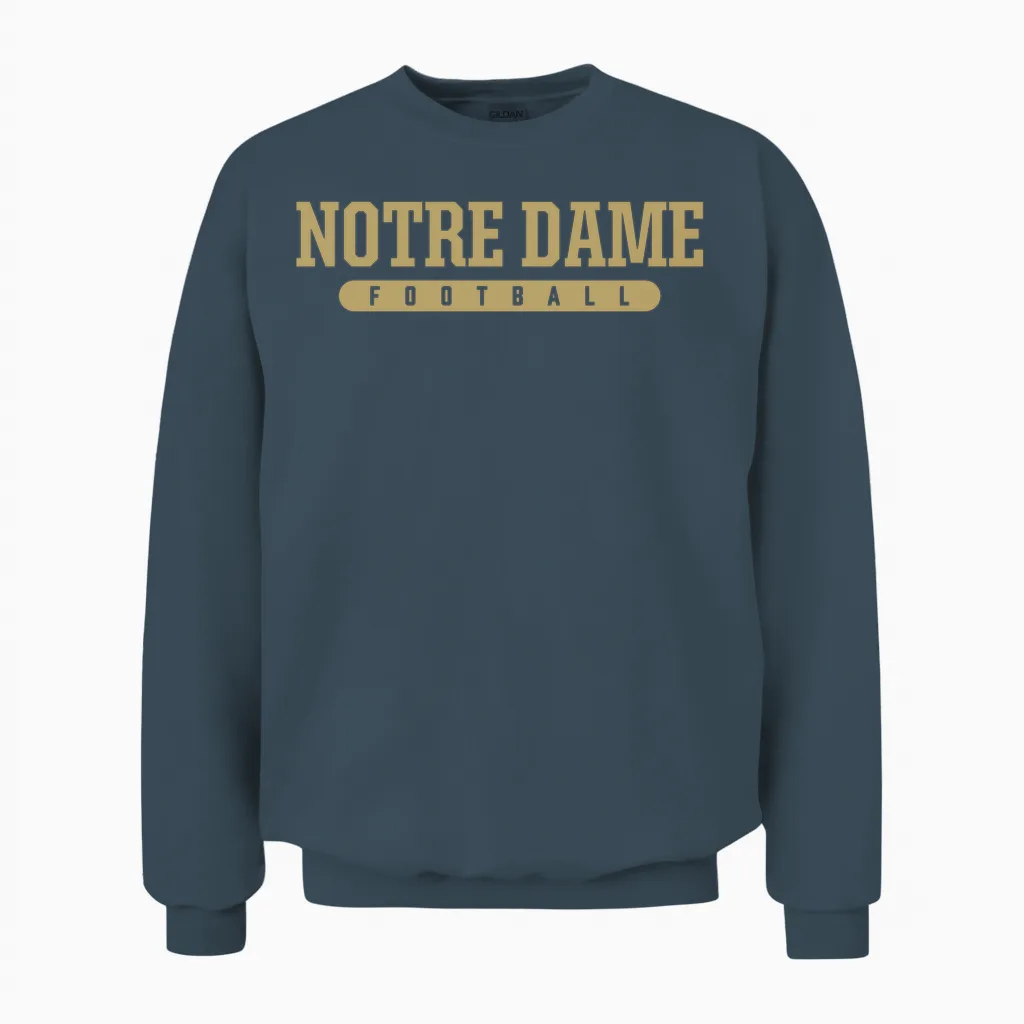 Notre Dame High School Football Unisex Sweatshirt in Dark Heather