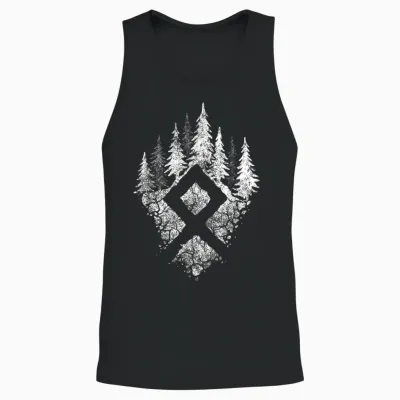 Viking Rune Othala Symbol of Family T-Shirt, Black, S Unisex Tank Top - Black