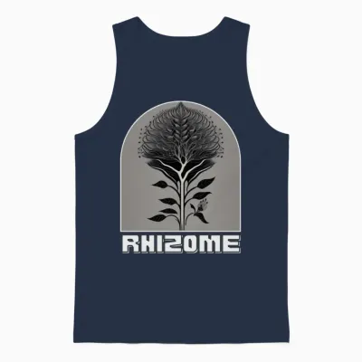 Botanic Beauty Unisex Tank Top - Navy