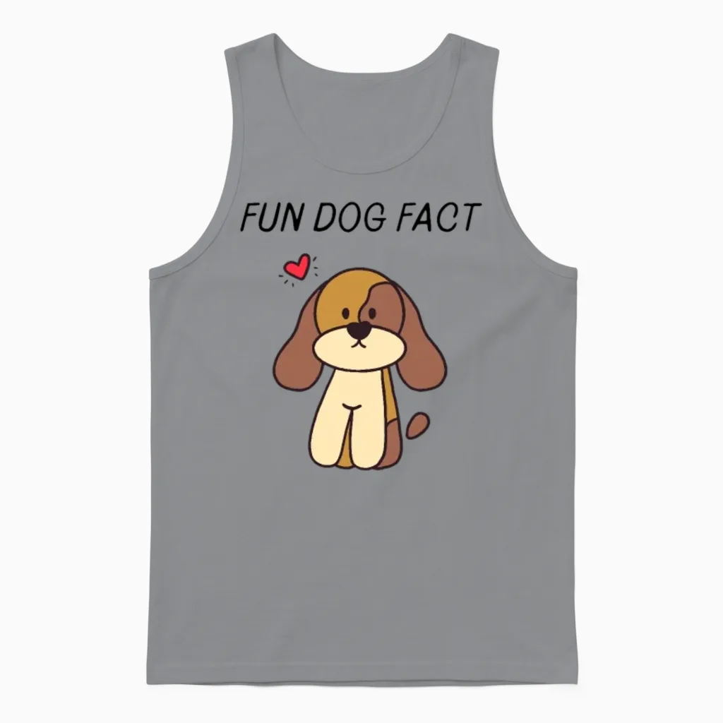 Fun Dog Fact, Dog Lovers Unisex Tank Top in Sport Grey