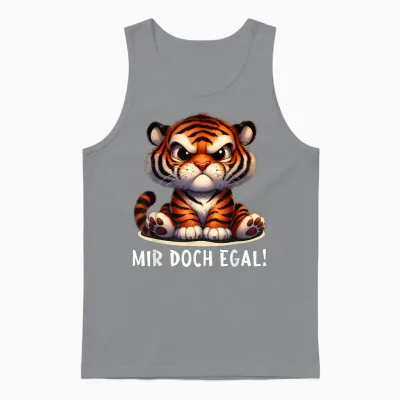 Mir Doch Egal Tiger Outfit Lustiger Spruch Frecher Tiger Unisex Tank Top - Sport Grey