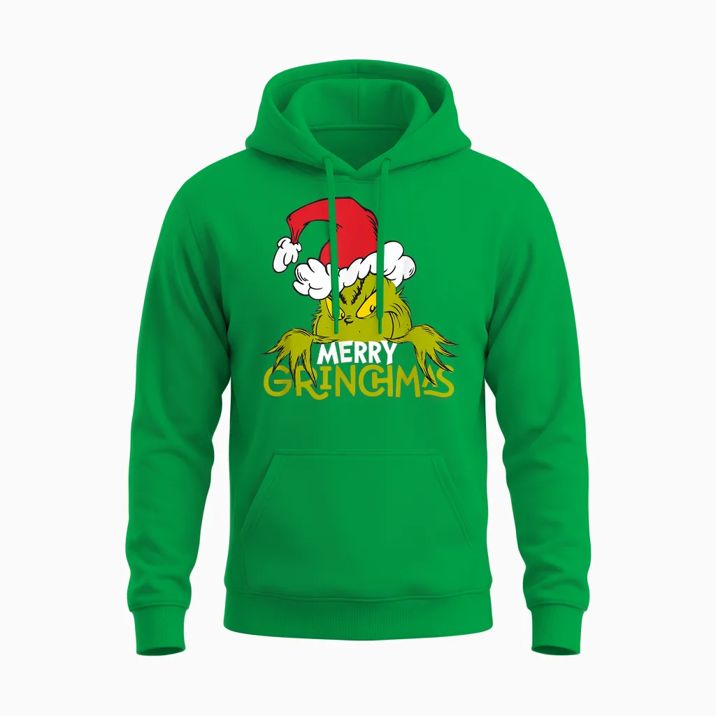 Grinch - Merry Grinchmas Christmas Unisex Hoodie in Irish Green