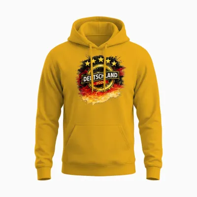 Deutschland 2026 Fünfter Stern Fanmotiv Unisex Hoodie - Gold