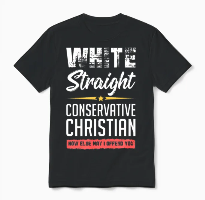 Funny Political Conservative Christian Gift Idea Unisex T-Shirt in Black