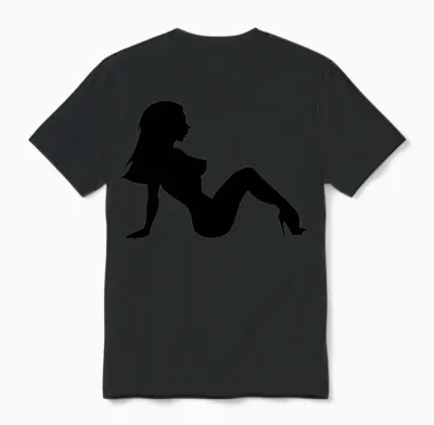 Sexy Retro Mudflap Girl Unisex T-Shirt - Black