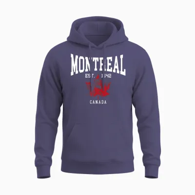 Montreal Unisex Hoodie - Heather Sport Dark Navy
