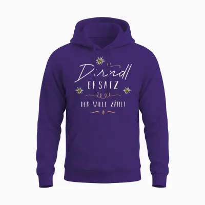 Trachtenshirt Passend Für Oktoberfest Trachten Ersatz Dirndl Unisex Hoodie - Purple