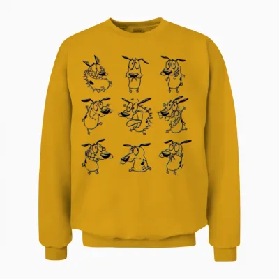 Courage the Cowardly Dog All Emotions Unisex Sweatshirt - Gold