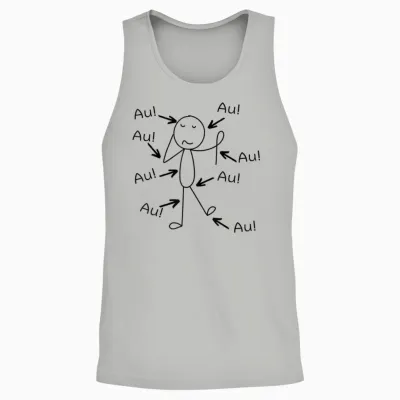 Lustig älter Werden Alter Mann Alte Frau Aua Au Geburtstag Unisex Tank Top - Ash