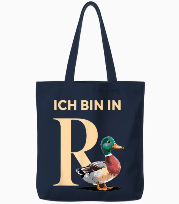 Lustiges Ich Bin in Rente Mit Ente Rentner Ruhestand 2025 Tote Bags in Navy
