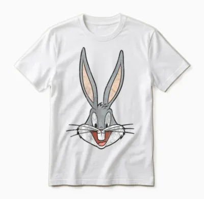 Looney Tunes Bugs Bunny Distressed Unisex T-Shirt - White