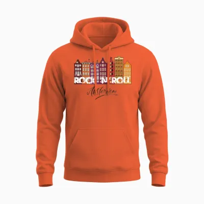 Rock N Roll Amsterdam Unisex Hoodie - Orange