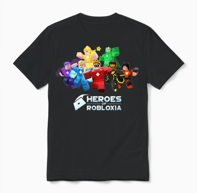 Heroes of Robloxia Unisex T-Shirt in Black