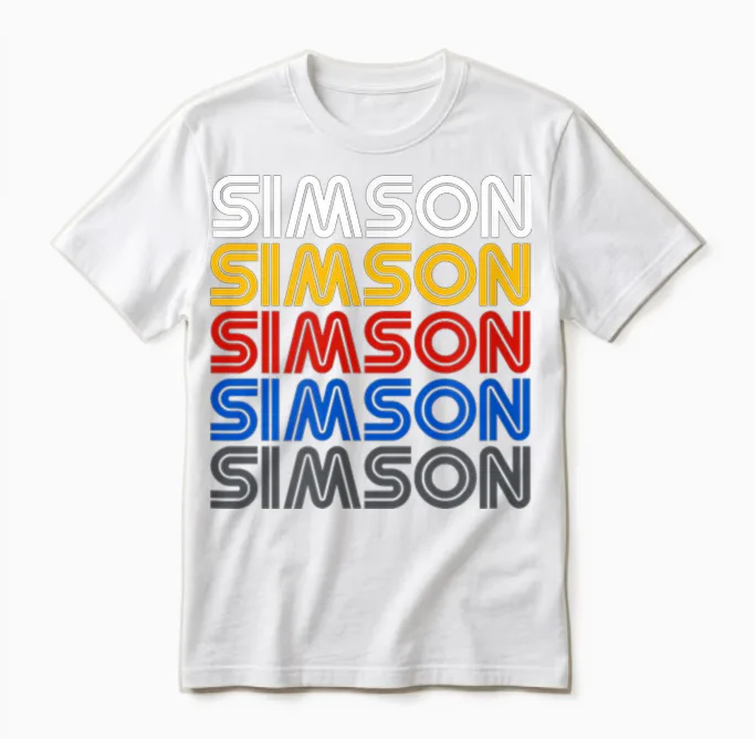 Retro Vintage Simson S50 S51 Zweitaktmotor Liebe Fan Simme Unisex T-Shirt in White
