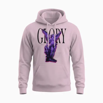 Back Print Angel Y2k Streetwear Aesthetic Women's Men's Angel Unisex Hoodie - Light Pink