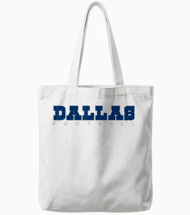 Sports Fans Dallas Football Dfw City Classic Tote Bags in White