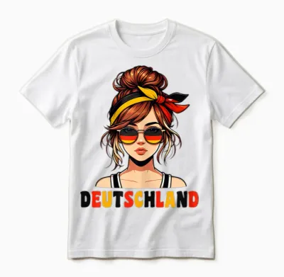 Deutschland Damen Frau Deutsch Deutsches Mädchen Damen Girl Unisex T-Shirt - White
