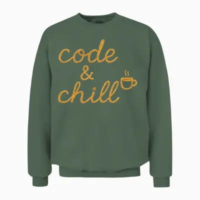 Code & Chill – the Perfect Dev Vibe Unisex Sweatshirt - Military Green