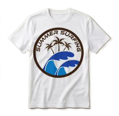 Fresh Hawaiian Style Tshirt Design Summer Surfing Unisex T-Shirt - White