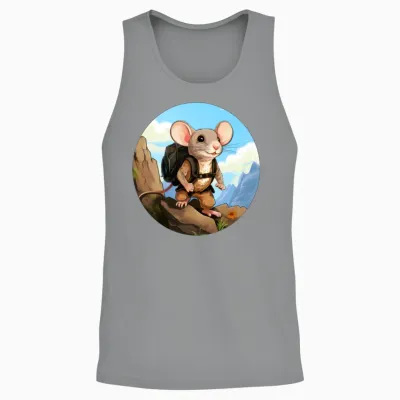 Mouse Hiking / Mountaineering Mice Unisex Tank Top - Sport Grey