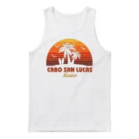 Cool Cabo San Lucas Mexico Beach Sunset Souvenir Unisex Tank Top - White – 1