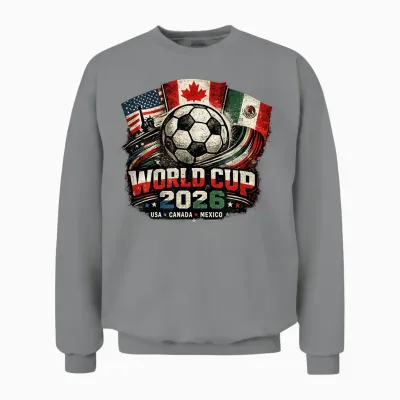 Soccer Football - World Cup 2026 Usa Canada Mexico America Unisex Sweatshirt - Sport Grey
