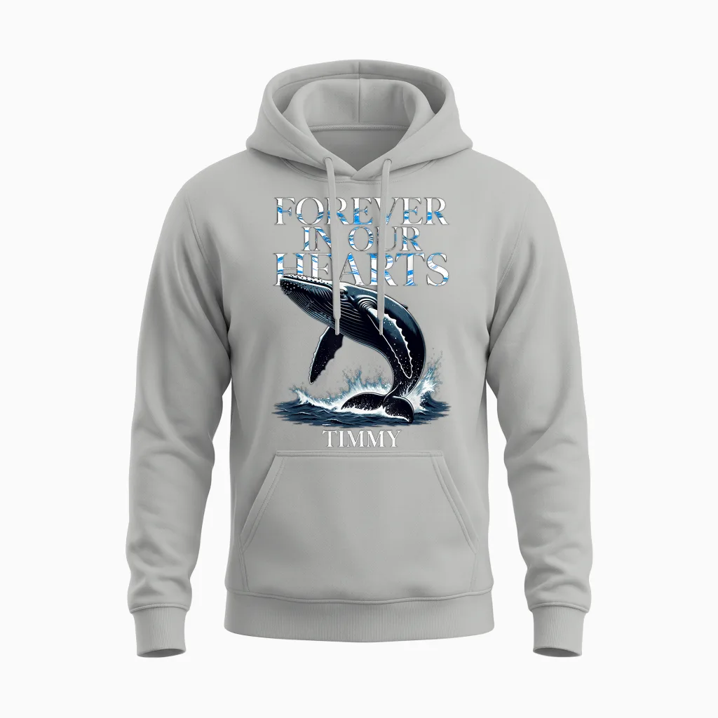 Timmy Wal Ostsee Buckelwal Team Hope Free in Our Hearts 2026 Unisex Hoodie in Ash