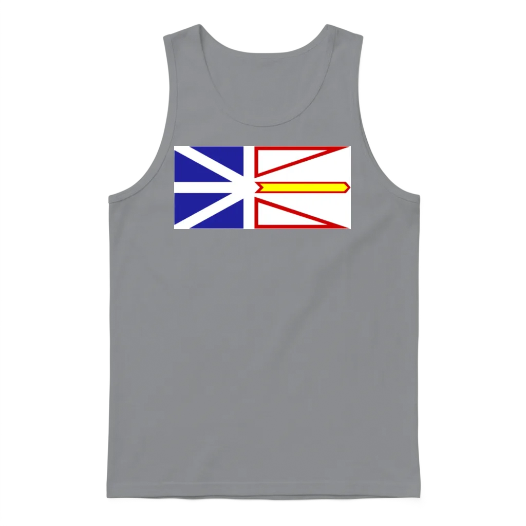 Flag of Newfoundland and Labrador, Drapeau Tnl, Ca Unisex Tank Top - Sport Grey